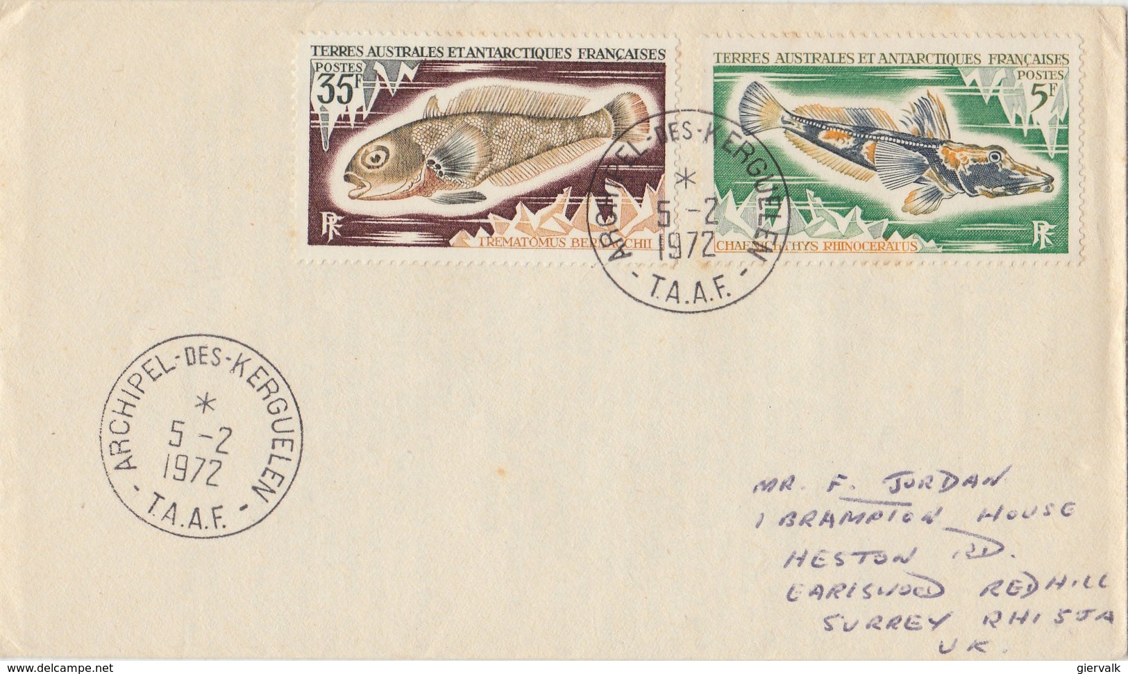 T.A.A.F. 1972 FDC With Fish. - FDC