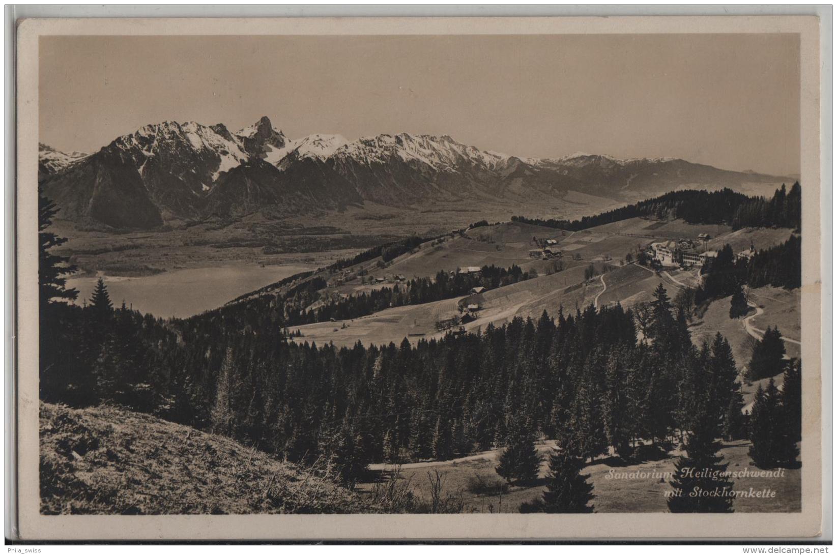 Sanatorium Heiligenschwendi Mit Stockhornkette - Photoglob No. 7290 - Heiligenschwendi