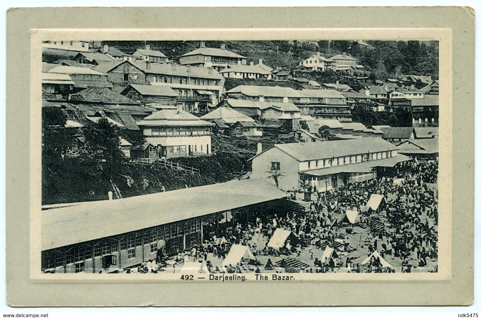 INDIA : DARJEELING - THE BAZAR (EMBOSSED) - India