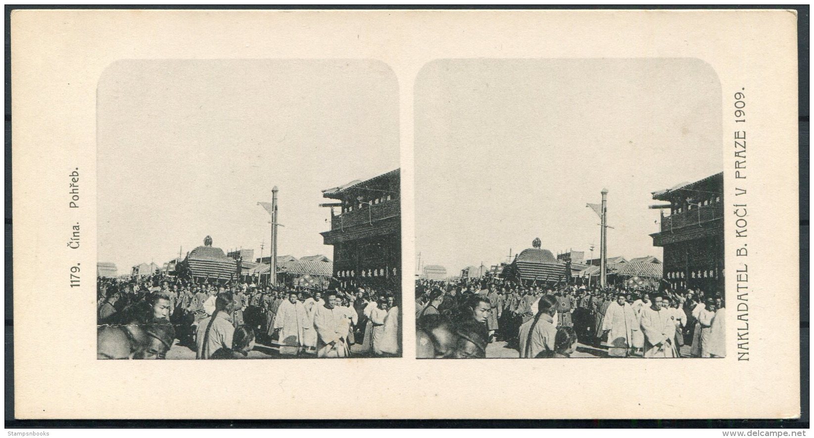 1909 China Group of 12 Stereocards. Nakladatel B. Koci V Praze