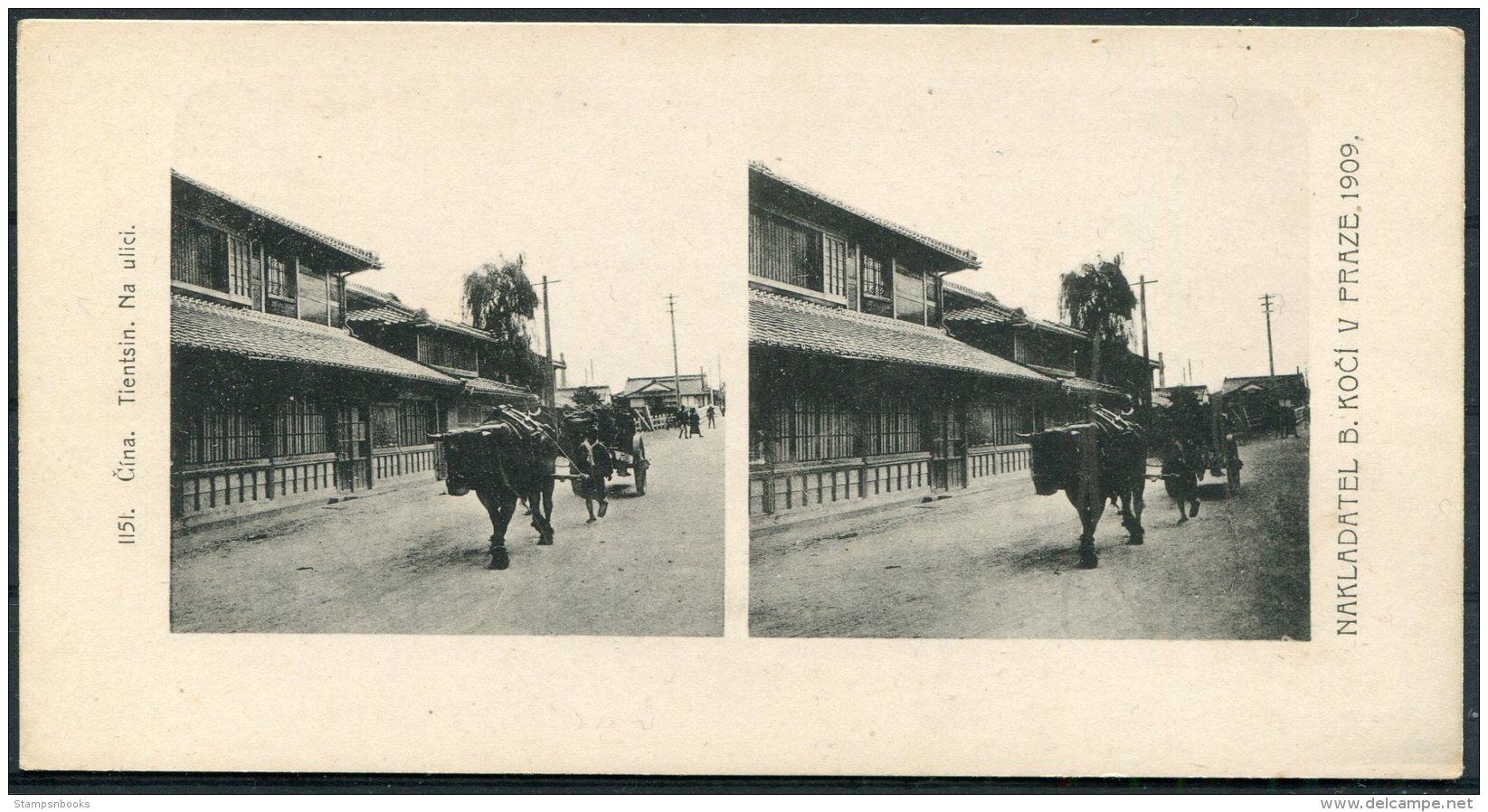 1909 China Group of 12 Stereocards. Nakladatel B. Koci V Praze