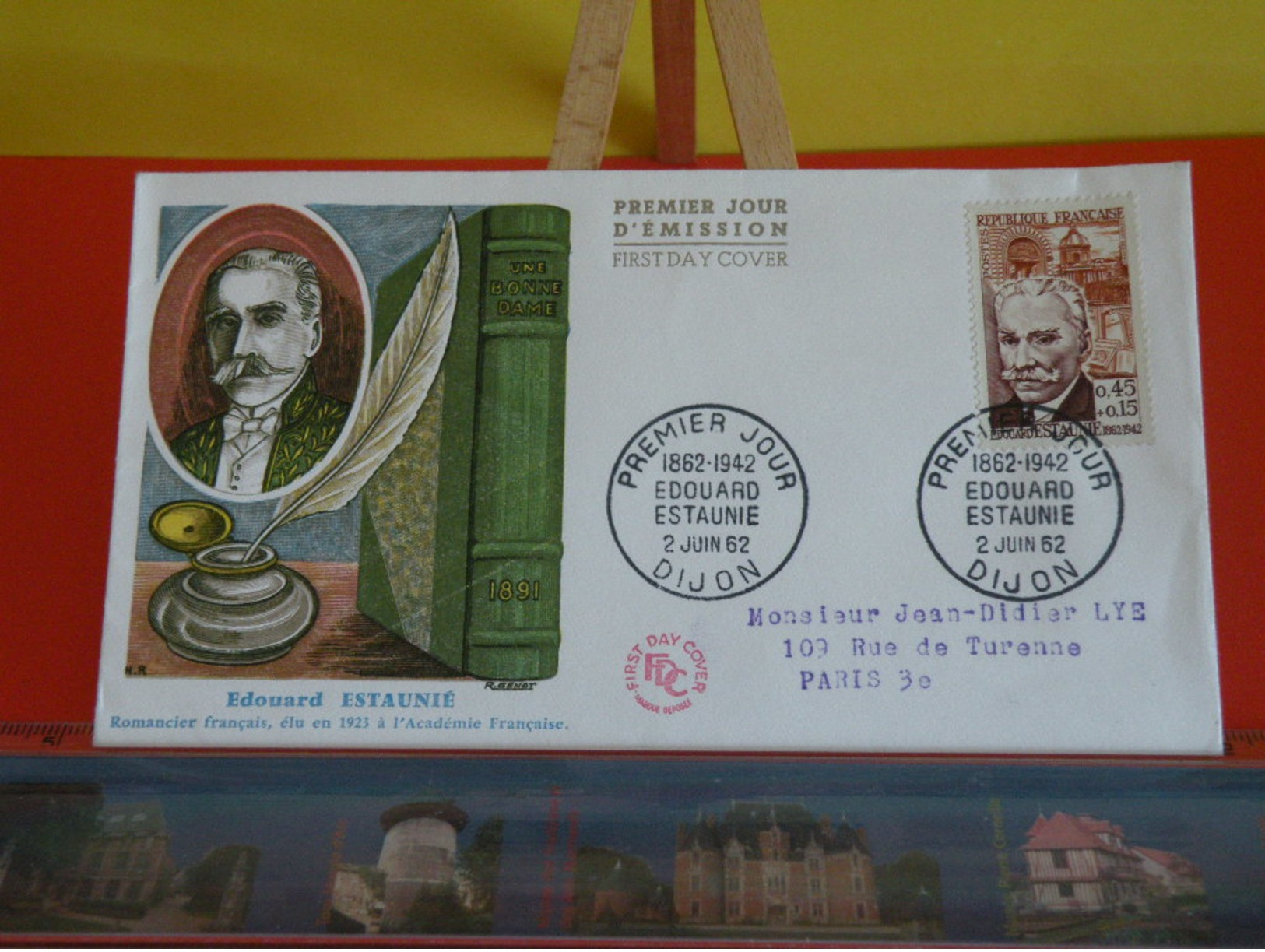 FDC > France > 1960-1969 > Édouard Estaunié - 21 Dijon - 2.6.1962 - 1er Jour. Coté 5,20 &euro; - 1960-1969