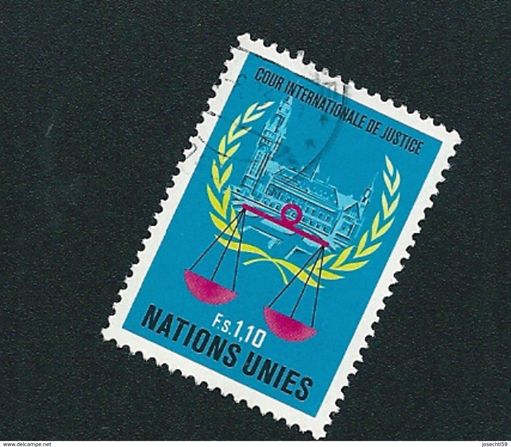 N° 87 Cour Internationale De La Haye Timbre Nations Unies Genève (1979) Oblitéré - Oblitérés