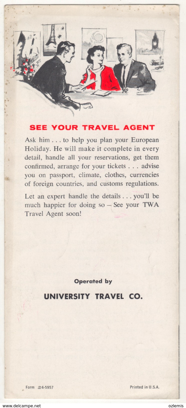 TWA  AIRLINES GUIDE EUROPEAN CAPITALS ADVENTURE - Advertenties