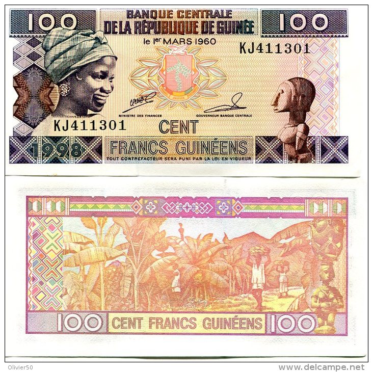 Guinée (1998)  -   100 Francs   P 35  UNC - Guinée