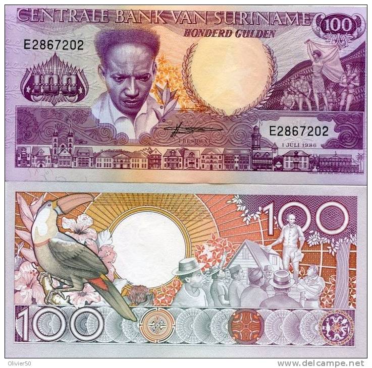 Surinam (1986) -  100 Gulden   P 133 A UNC - Surinam