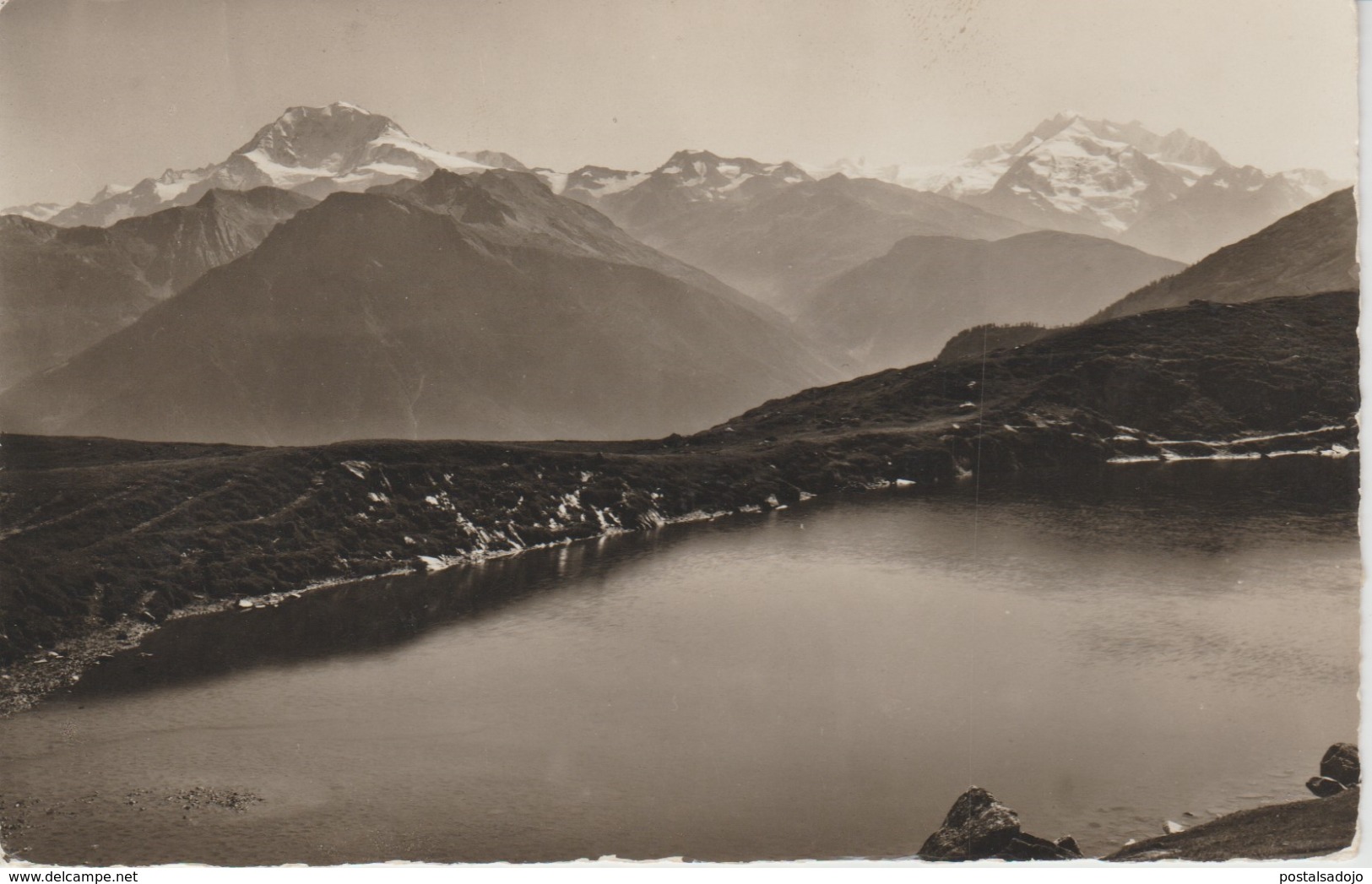 (CH735) BELALPSEE OB BRIG. FTETSCHHORN U. MISCHABEL - Horn