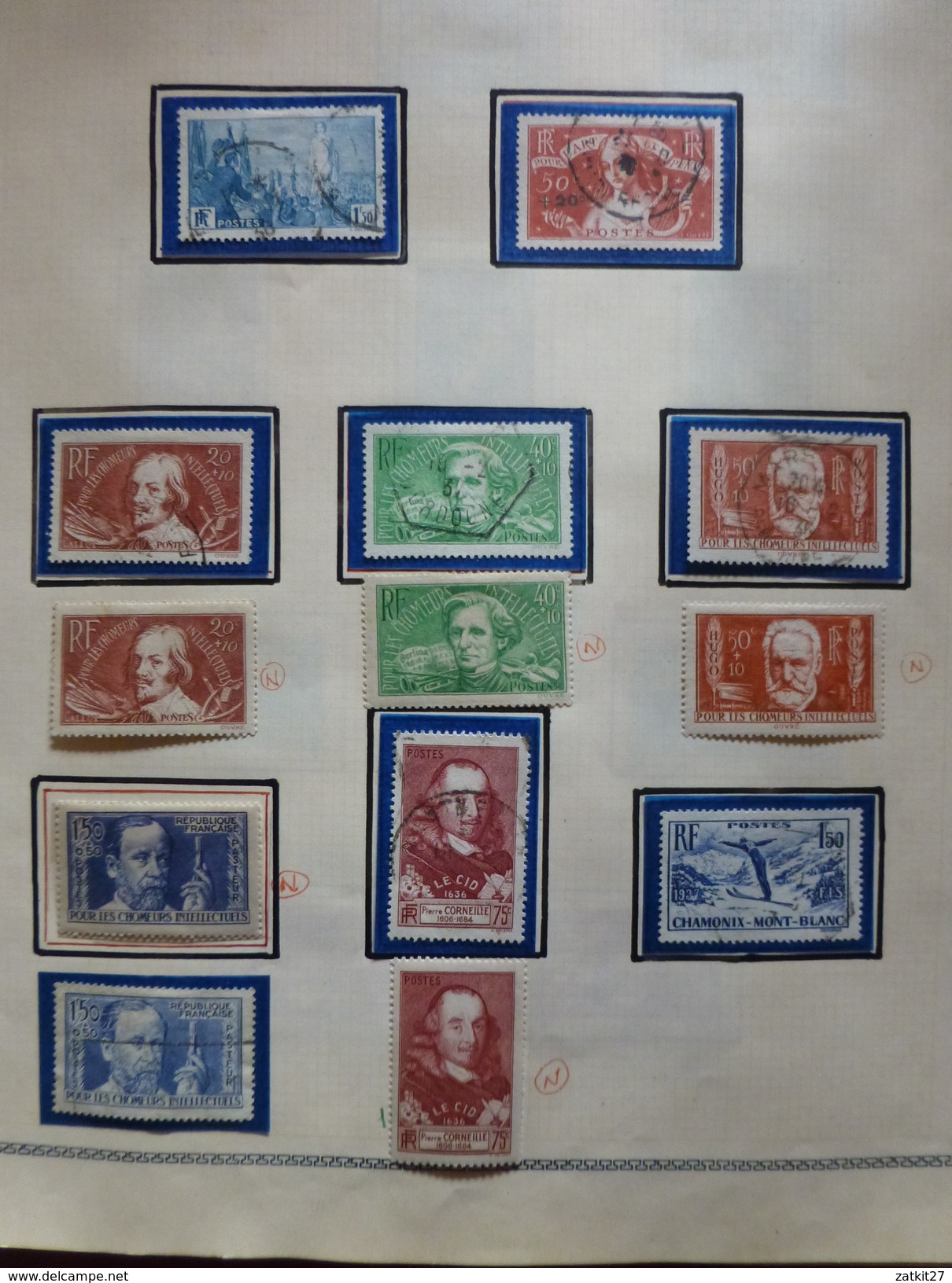 1849 à 1965 timbres neufs **, * et oblitérés