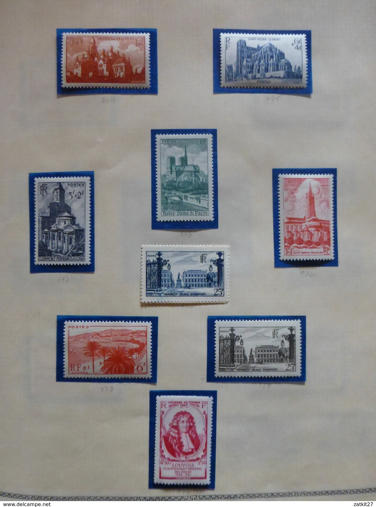 1849 à 1965 timbres neufs **, * et oblitérés