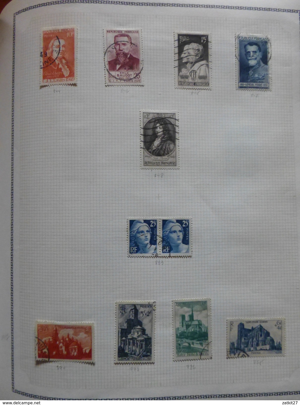 1849 à 1965 timbres neufs **, * et oblitérés
