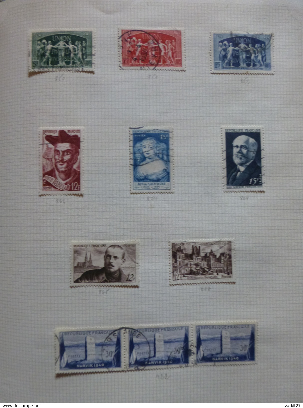 1849 à 1965 timbres neufs **, * et oblitérés