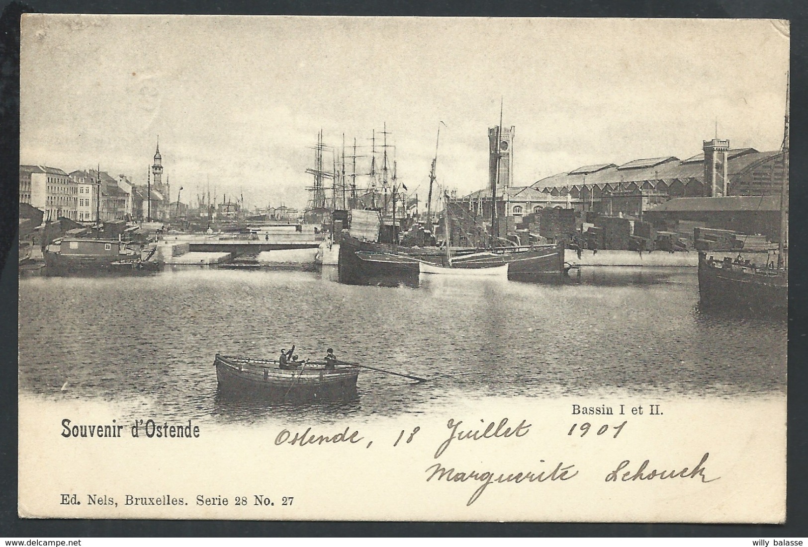 +++ CPA - Souvenir D' OSTENDE - OOSTENDE - Bassin I Et II - Nels  Série 28 N° 27   // - Oostende