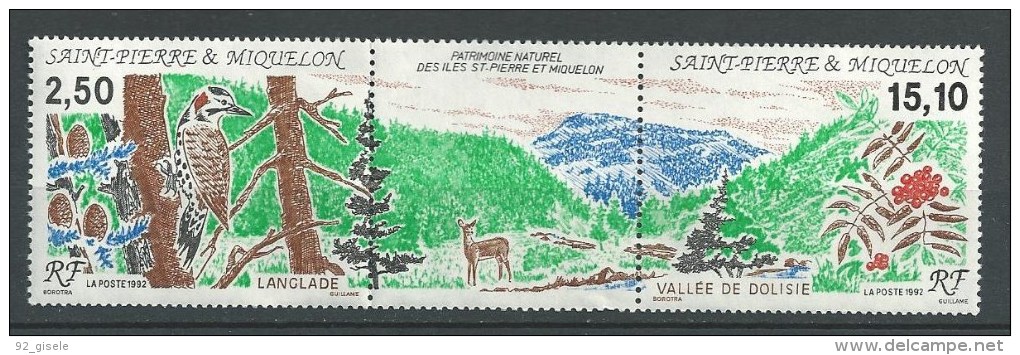 SPM YT 568A Triptyque " Patrimoine Naturel "  1992 Neuf** - Ongebruikt