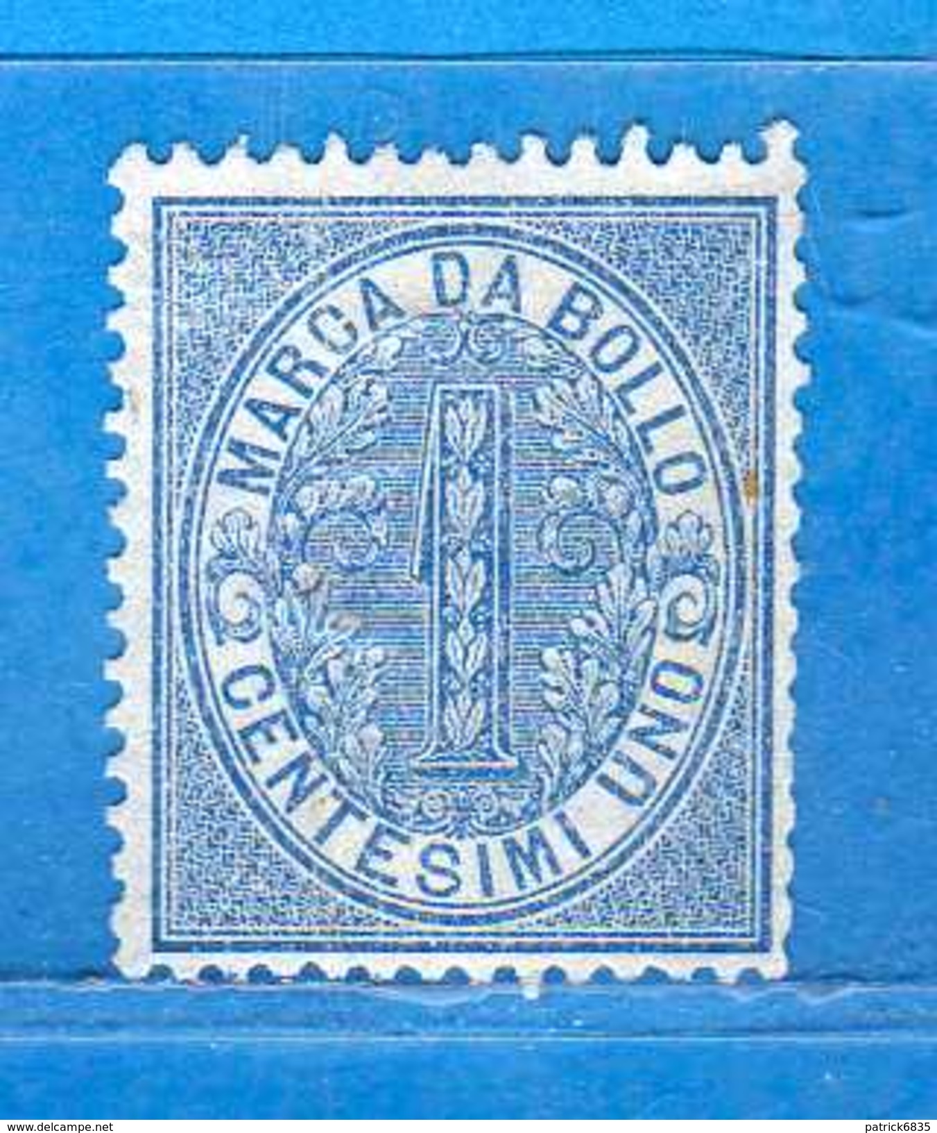 Marca Da Bollo A Tassa Fissa°.1868 C. 1 , Cat.Unif . N°17 . - Revenue Stamps