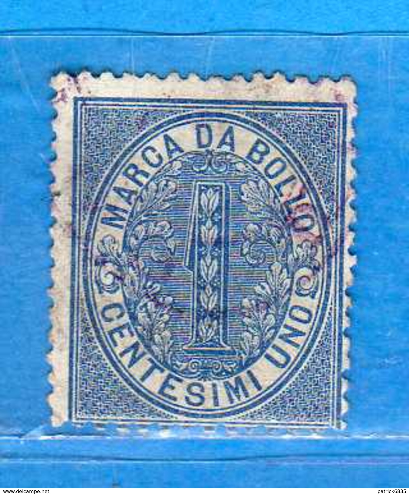 Marca Da Bollo A Tassa Fissa°.1868 C. 1 , Cat.Unif . N°17 . - Revenue Stamps