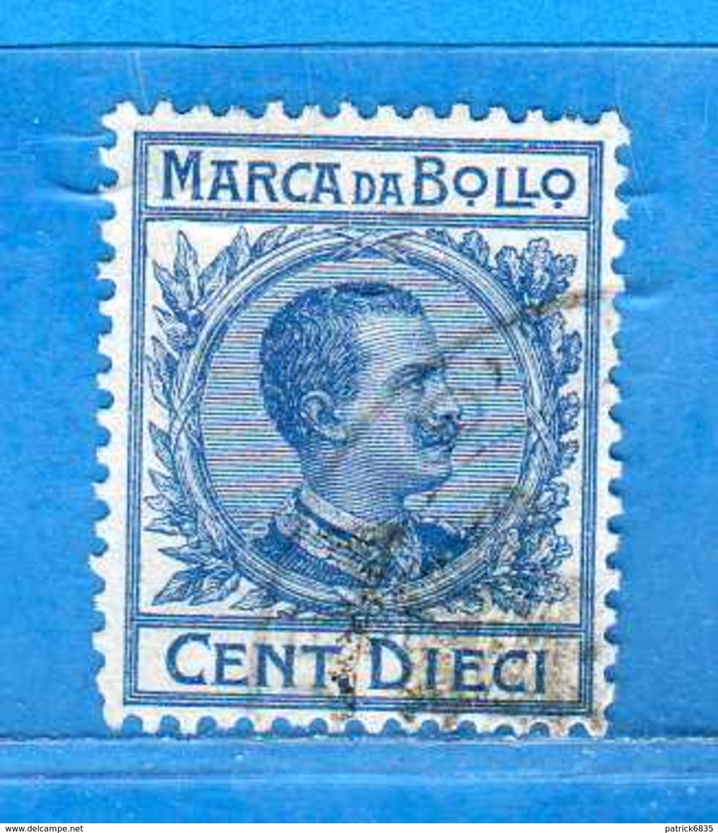 Marca Da Bollo A Tassa Fissa°.1905/26 C. 10 , Cat.Unif . N°35 .   Vedi Descrizione. - Revenue Stamps