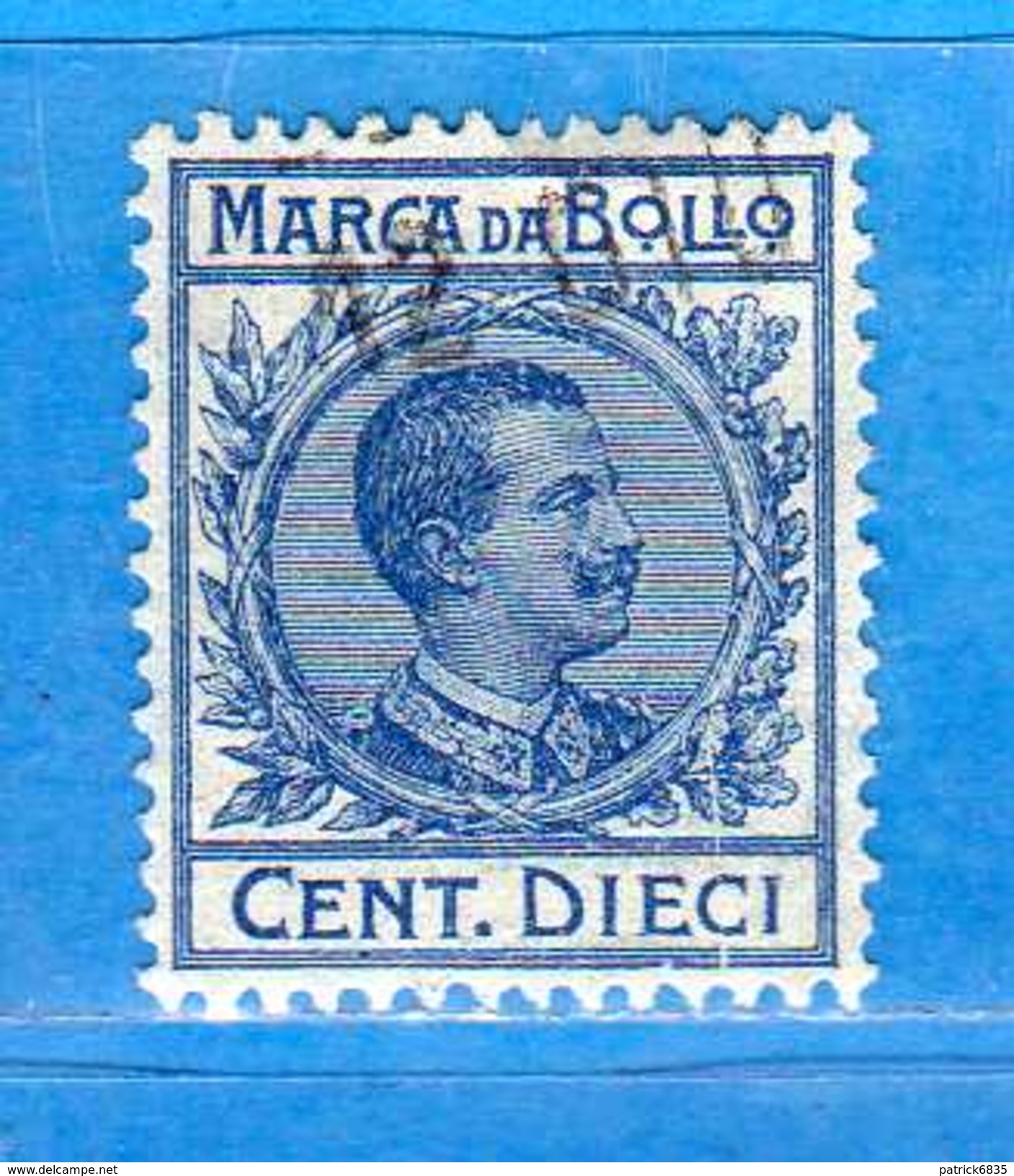 Marca Da Bollo A Tassa Fissa°.1905/26 C. 10 , Cat.Unif . N°35 .   Vedi Descrizione. - Revenue Stamps