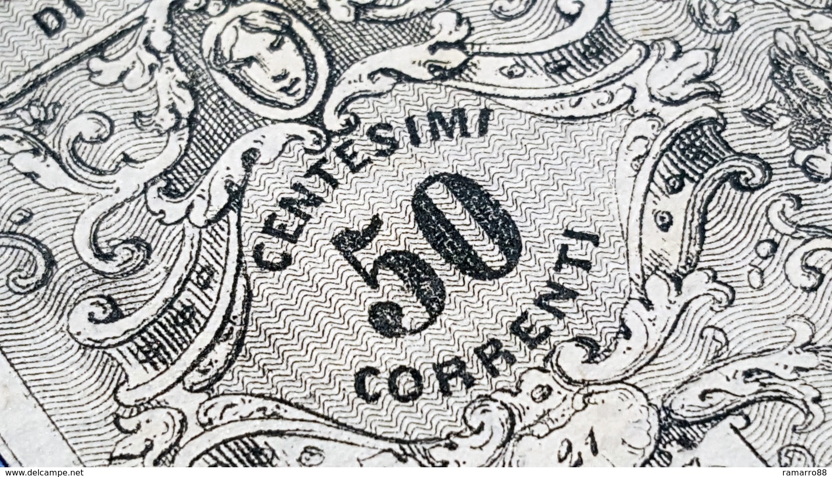 Italy Venezia 1 Lira Corrente 1849 R4 (2 x 50 Centesimi - Non Divisa) pS191a Sup- / Au-