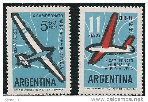 Argentina Aereo 089/90 ** Foto Estandar. 1963 - Poste Aérienne