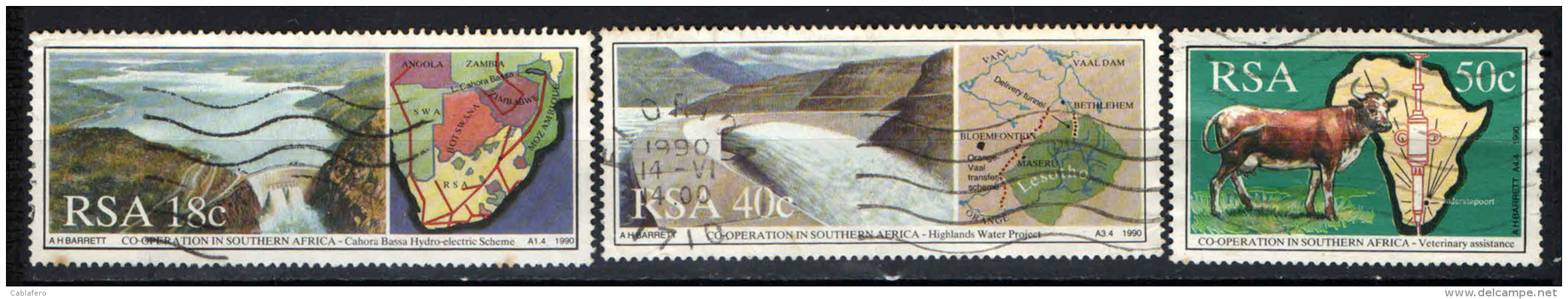 SUD AFRICA - 1990 - MAPPE DEL SUDAFRICA - USATI - Used Stamps
