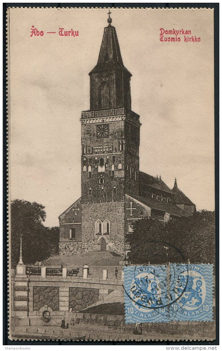 Finland Abo Church Postcard - Reykjavik, Iceland - Covers & Documents