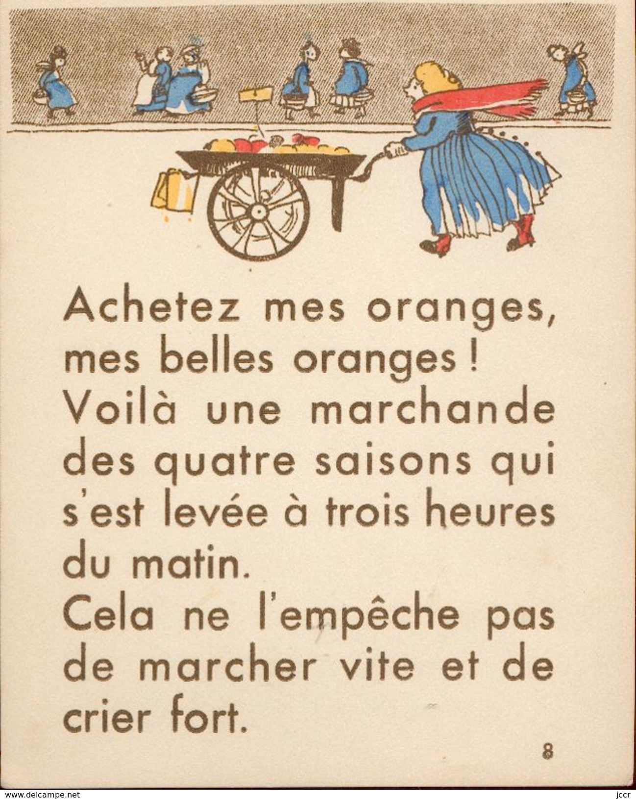 Les Petits Métiers - Textes et Dessins de F. Estachy - 10 Planches avec Textes et Dessins en couleurs - 1939