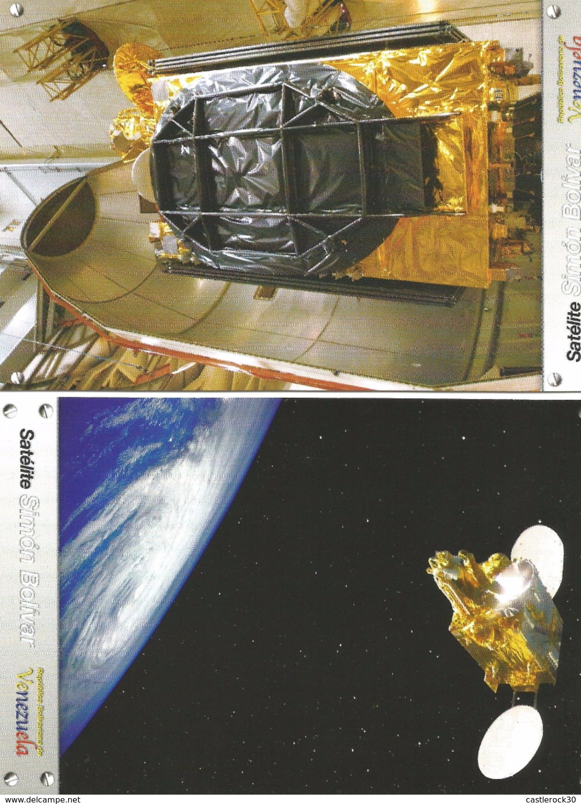 J) 2008 VENEZUELA, SIMON BOLIVAR SATELLITE, SPACESHIPS, TECHNOLOGY,  ARTIFICIAL SATELLITE, POSTCARD, SET OF 10 - Venezuela