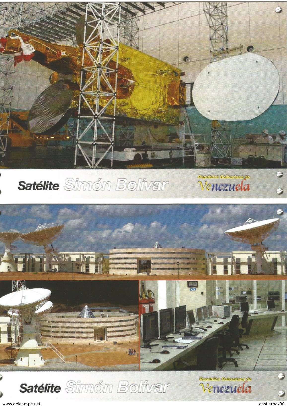 J) 2008 VENEZUELA, SIMON BOLIVAR SATELLITE, SPACESHIPS, TECHNOLOGY,  ARTIFICIAL SATELLITE, POSTCARD, SET OF 10 - Venezuela