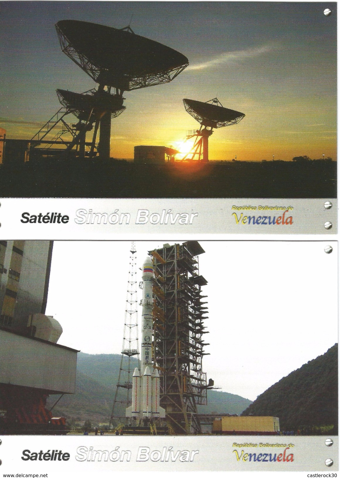 J) 2008 VENEZUELA, SIMON BOLIVAR SATELLITE, SPACESHIPS, TECHNOLOGY,  ARTIFICIAL SATELLITE, POSTCARD, SET OF 10 - Venezuela