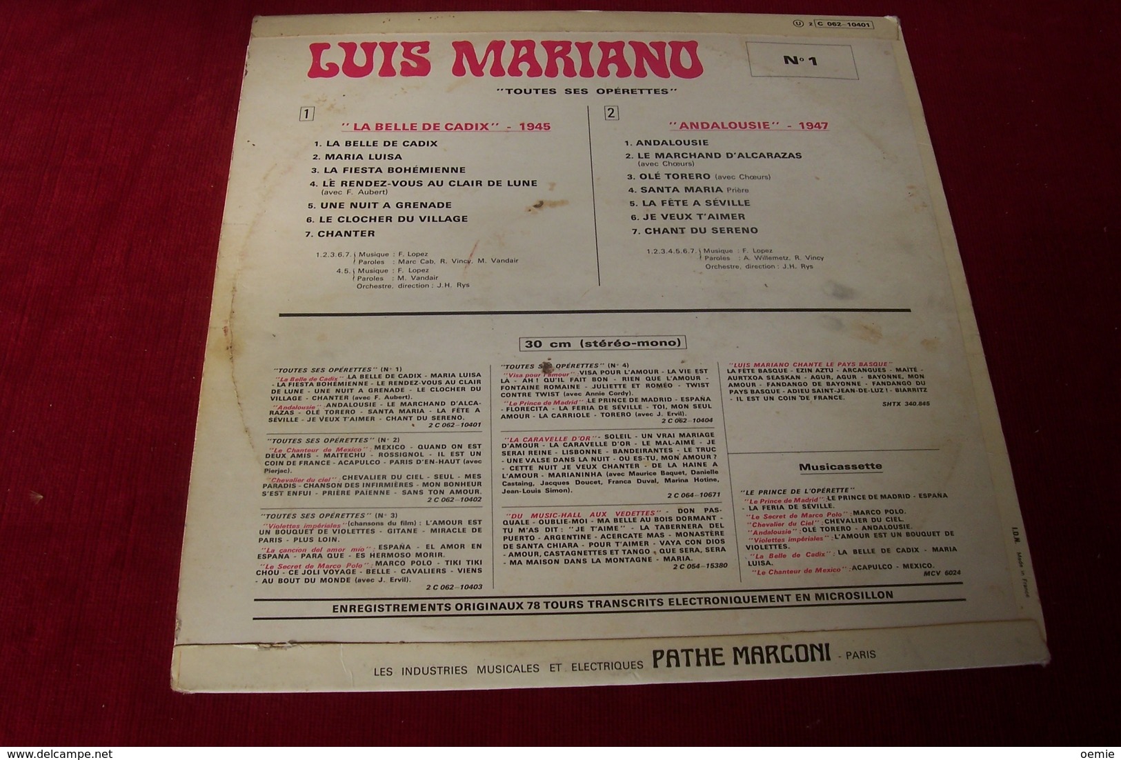 LUIS  MARIANO   ° TOUTES SES OPERETTES - Sonstige - Spanische Musik