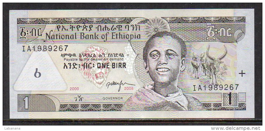 528-Ethiopie Billet De 1 Birr 2008 IA198 - Etiopía