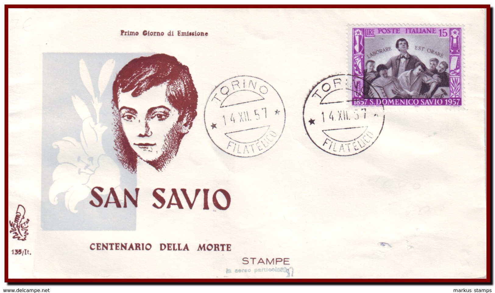 1957-1958 Italy, FDC Lot Of 5 Issues / 5 First Day Covers - FDC