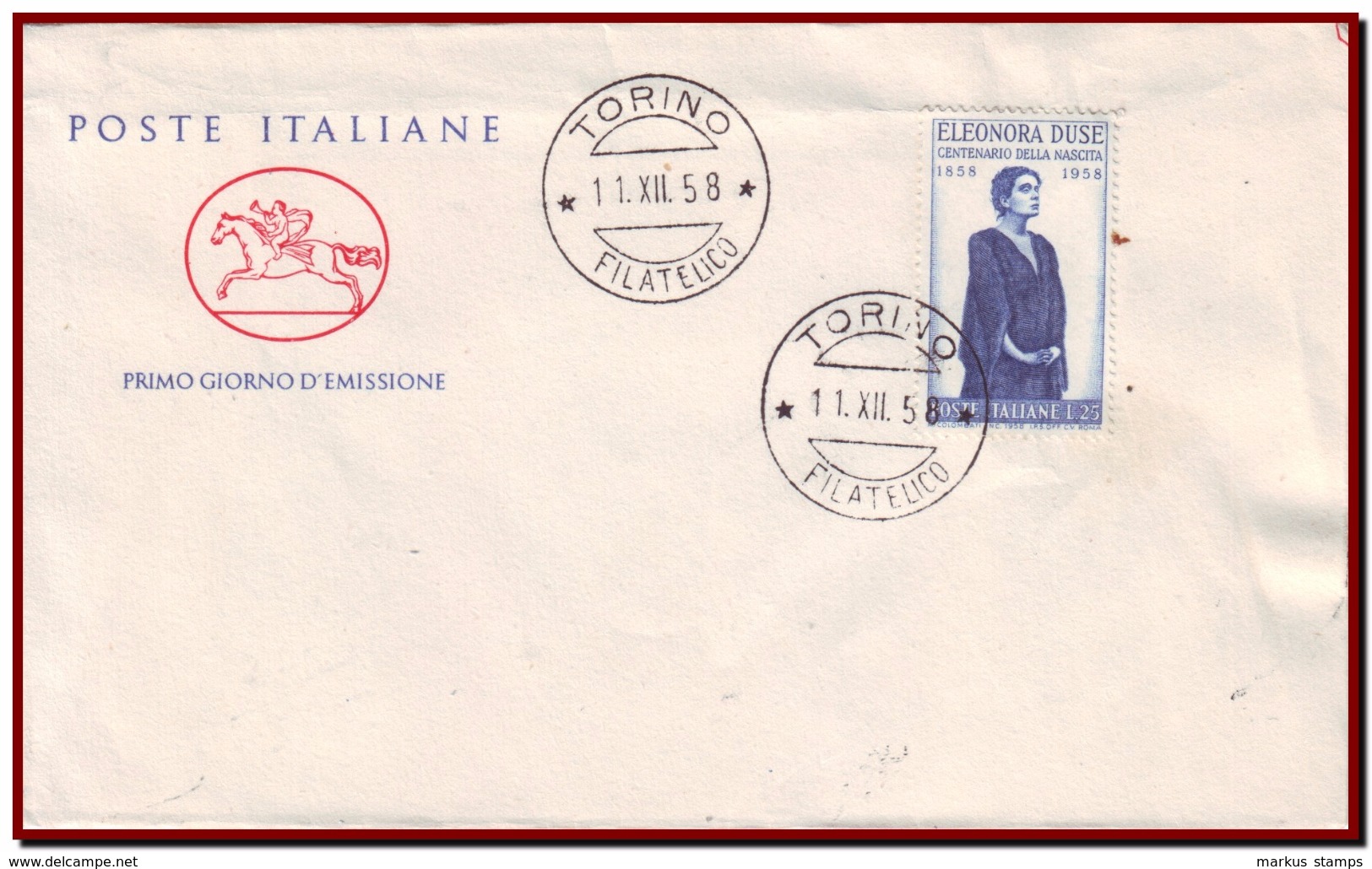 1957-1958 Italy, FDC Lot Of 5 Issues / 5 First Day Covers - FDC