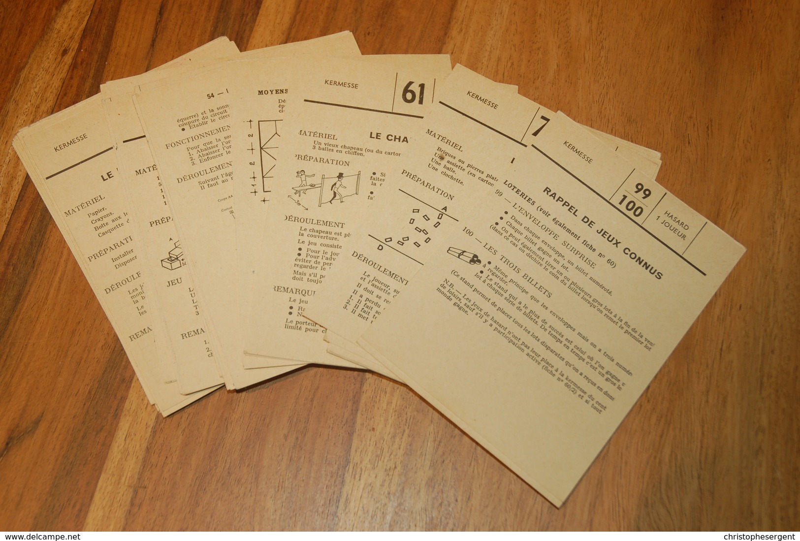 Cartes De Jeux Destinées à La Kermesse 1968 , 2 Pochettes - Autres & Non Classés
