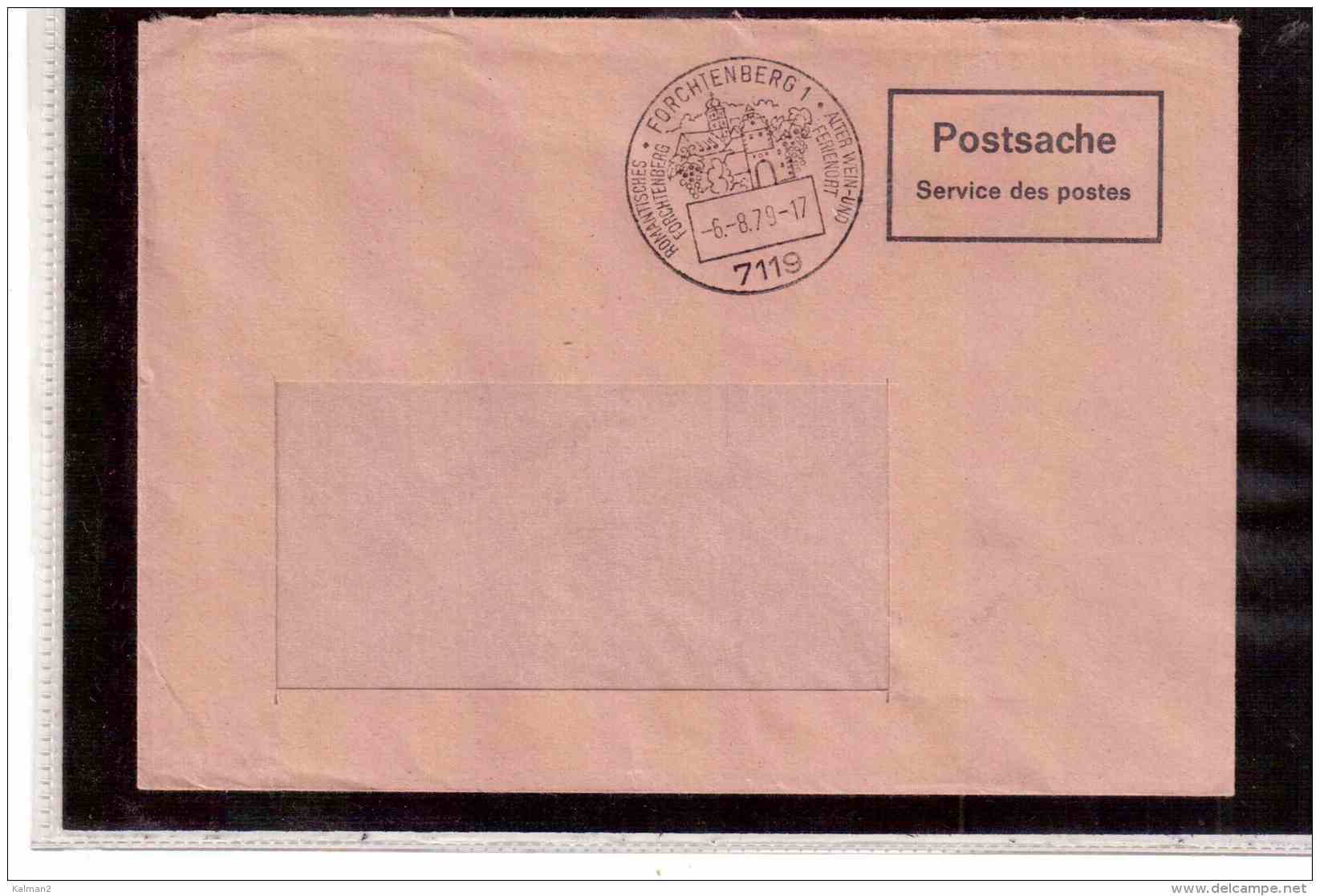 TEM9490   -   FORCHTENBERG  6.8.79      /       POSTSACHE  - - Covers - Used