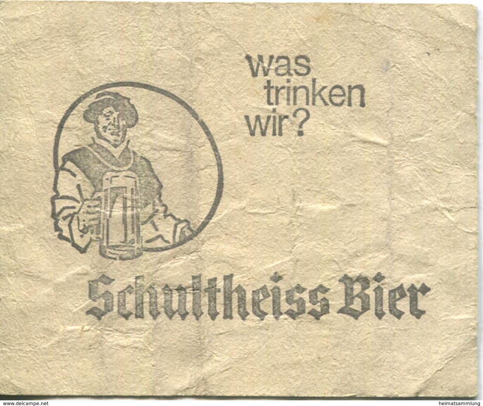 Deutschland - Berlin - Sammelkarte U-Bahn 5 Fahrten Ohne Umsteigeberechtigung 1969 - Rückseitig Werbung Schultheiss-Bier - Europa