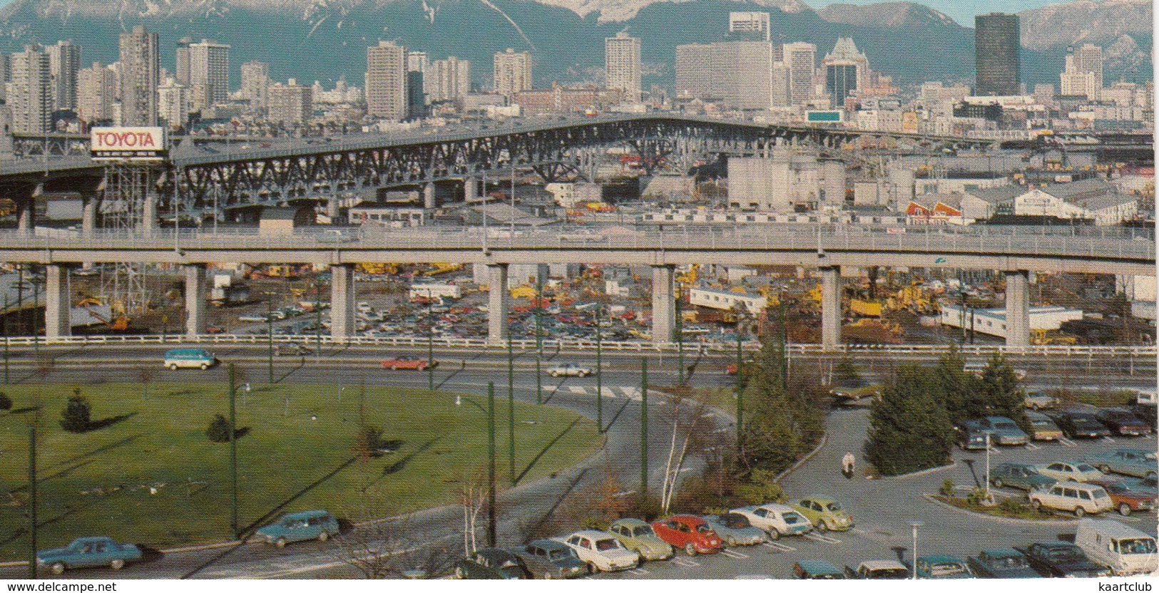 Vancouver: 4x VW BEETLE/KÄFER/COX, MG MIDGET MKIII, CARS, 'TOYOTA' NEON - Granville Street Bridge - (Canada) - Voitures De Tourisme