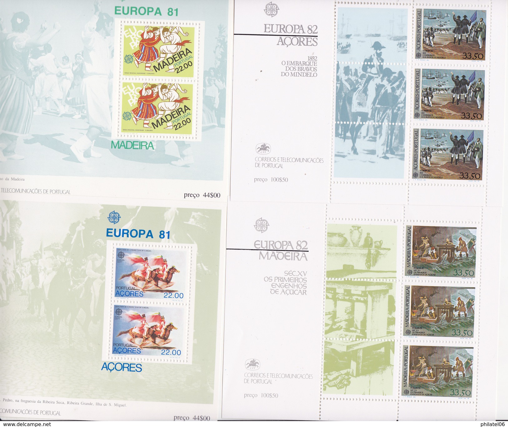 PORTUGAL  ACORES  MADEIRE  BLOCS ET TIMBRES EUROPA - Collections