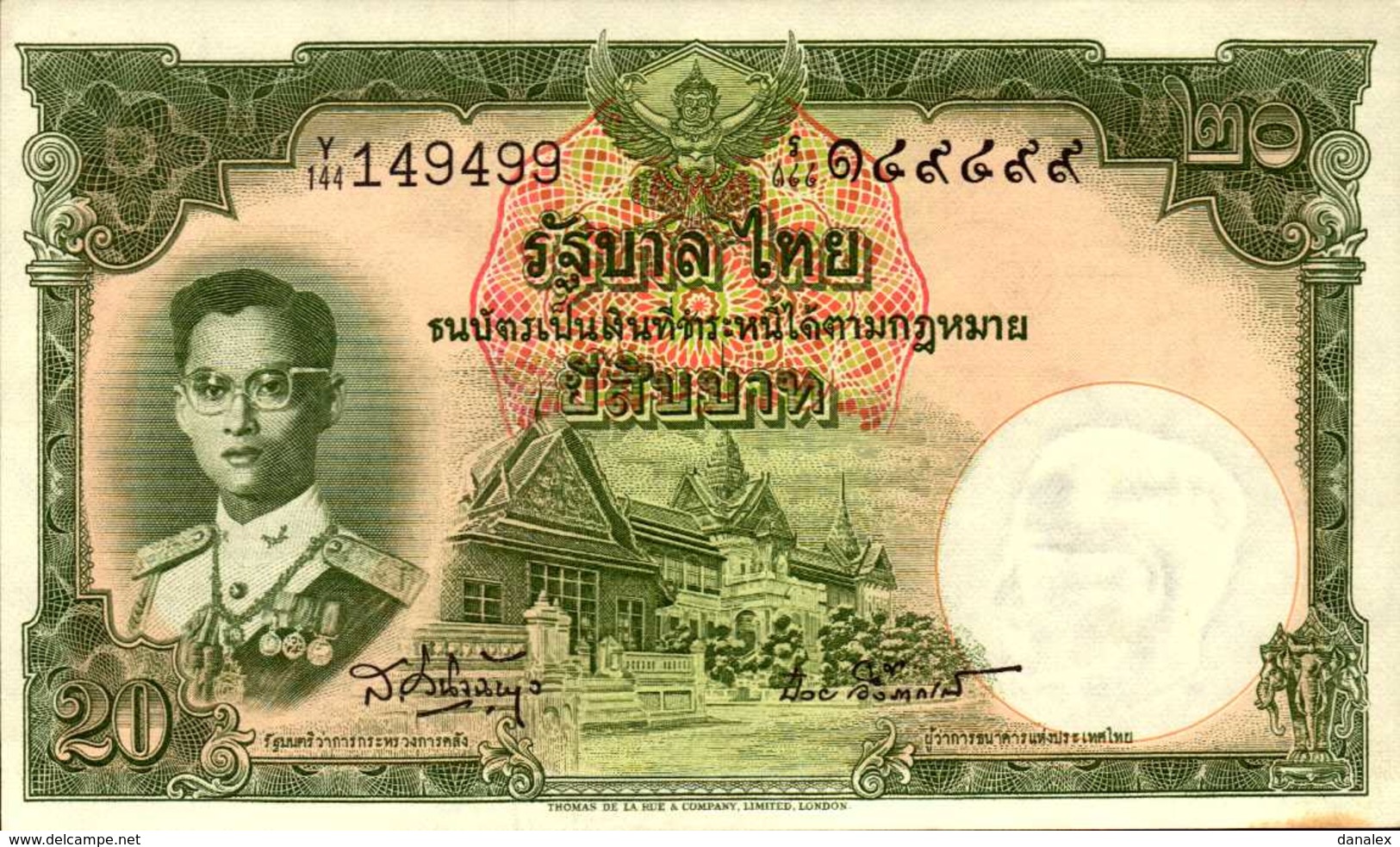 THAILANDE 20 BAHT De 1953nd  Pick77d  UNC/NEUF - Thailand