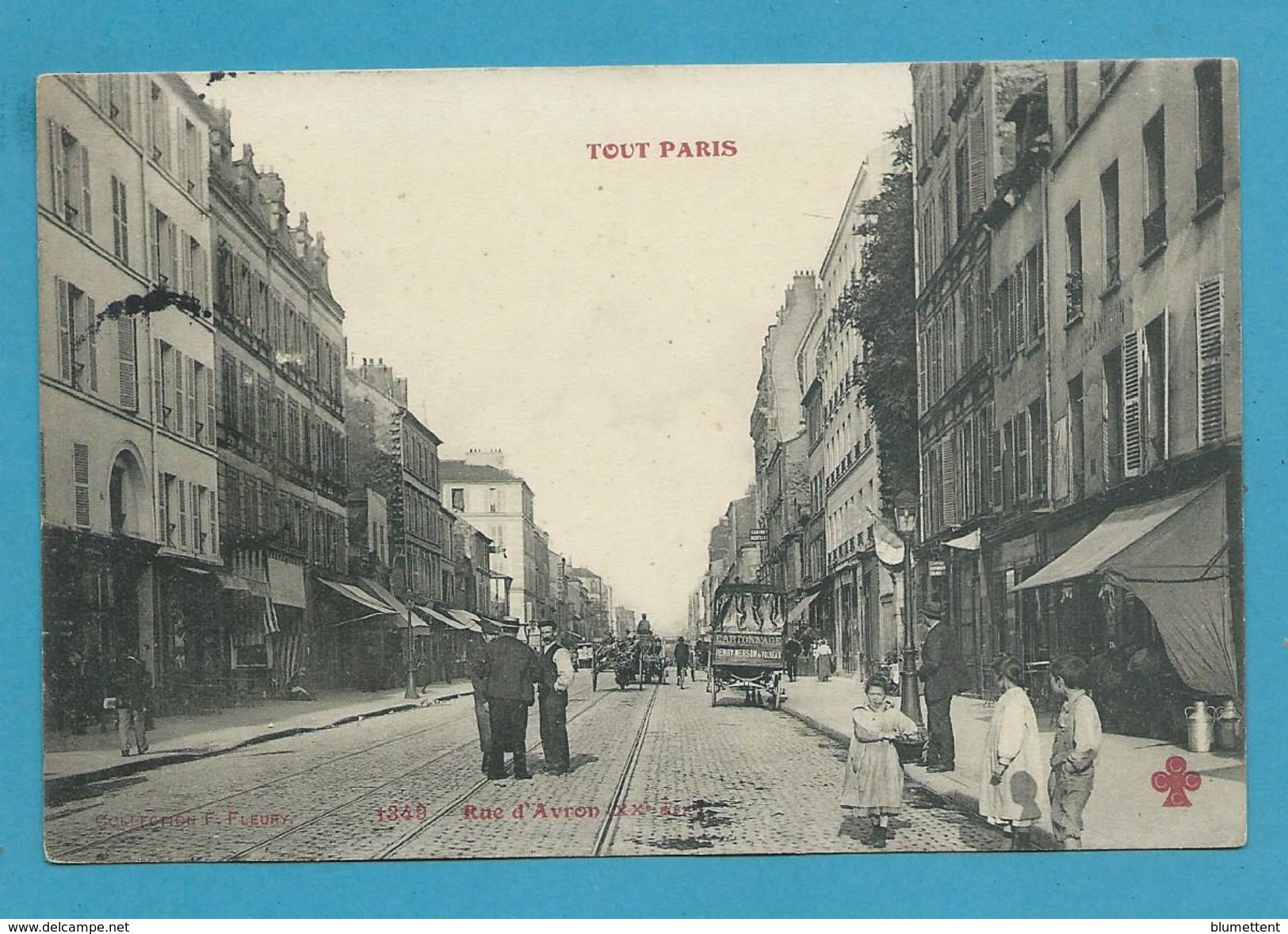 CPA TOUT PARIS 1349 - Rue D'Avron (XXème Arrt.) Ed. FLEURY - District 20