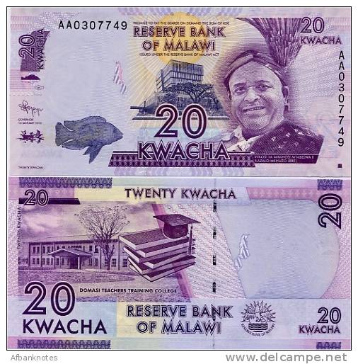 MALAWI       20 Kwacha       P-57a     1.1.2012       UNC  [ Sign. Ligoya ] - Malawi