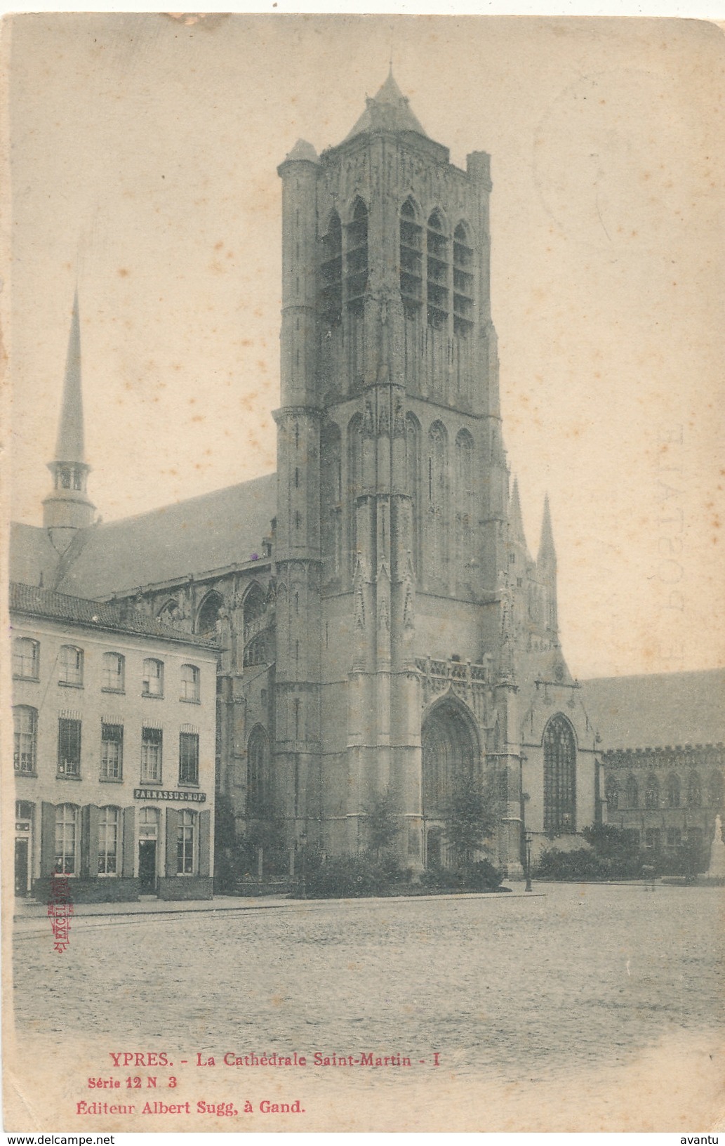 IEPER / YPRES / SINT MAARTENS KATHEDRAAL / SUGG KAART GENT  1903 - Ieper