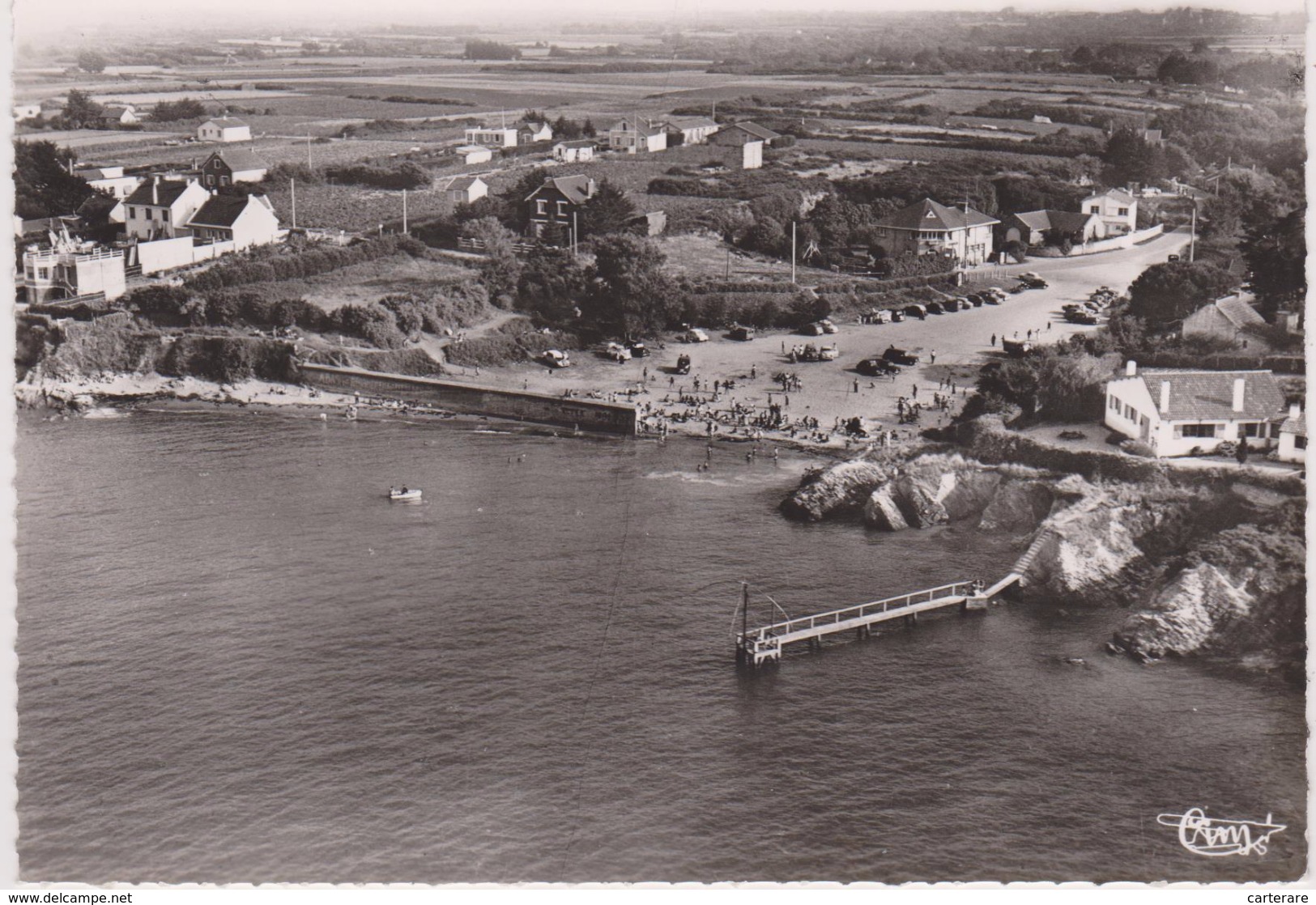 44,LOIRE ATLANTIQUE,LA PLAINE SUR MER,CARTE PHOTO AERIENNE COMBIER,1 PLIS - La-Plaine-sur-Mer