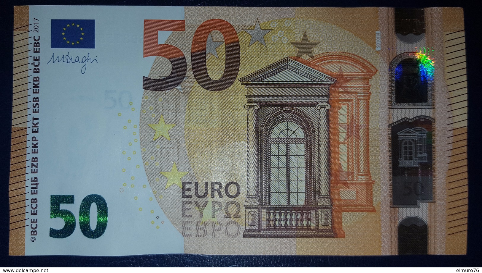 50 EURO S010A4 Italy DRAGHI Serie SB Ch 08 Perfect UNC - 50 Euro