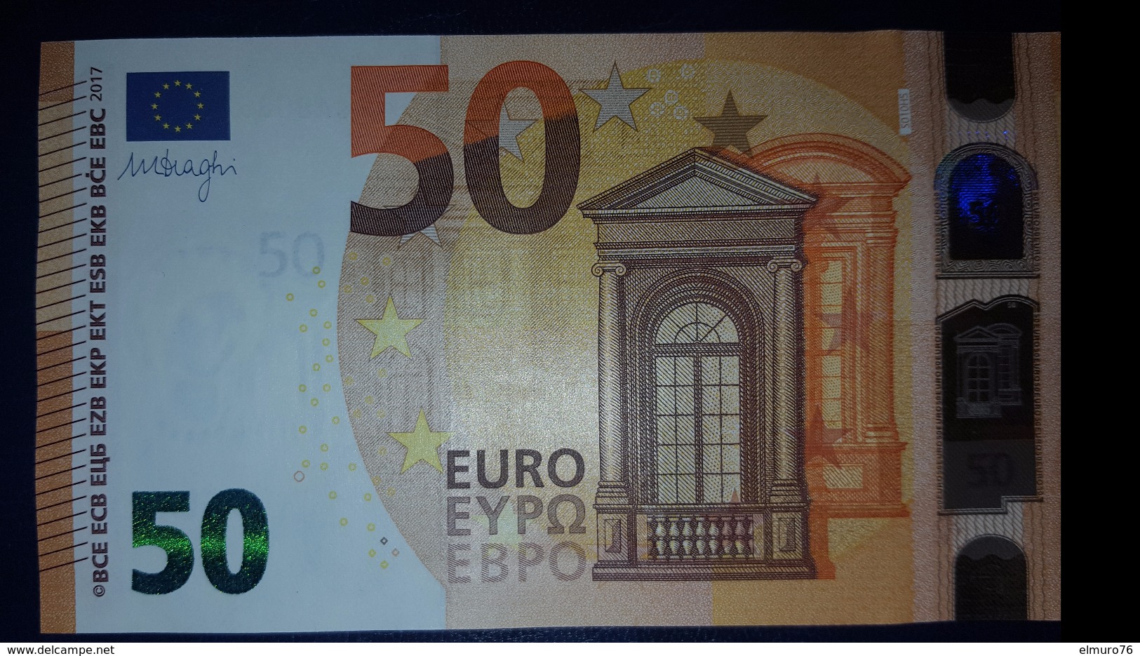 50 EURO S010H5 Italy DRAGHI Serie SA Ch 08 Perfect UNC - 50 Euro