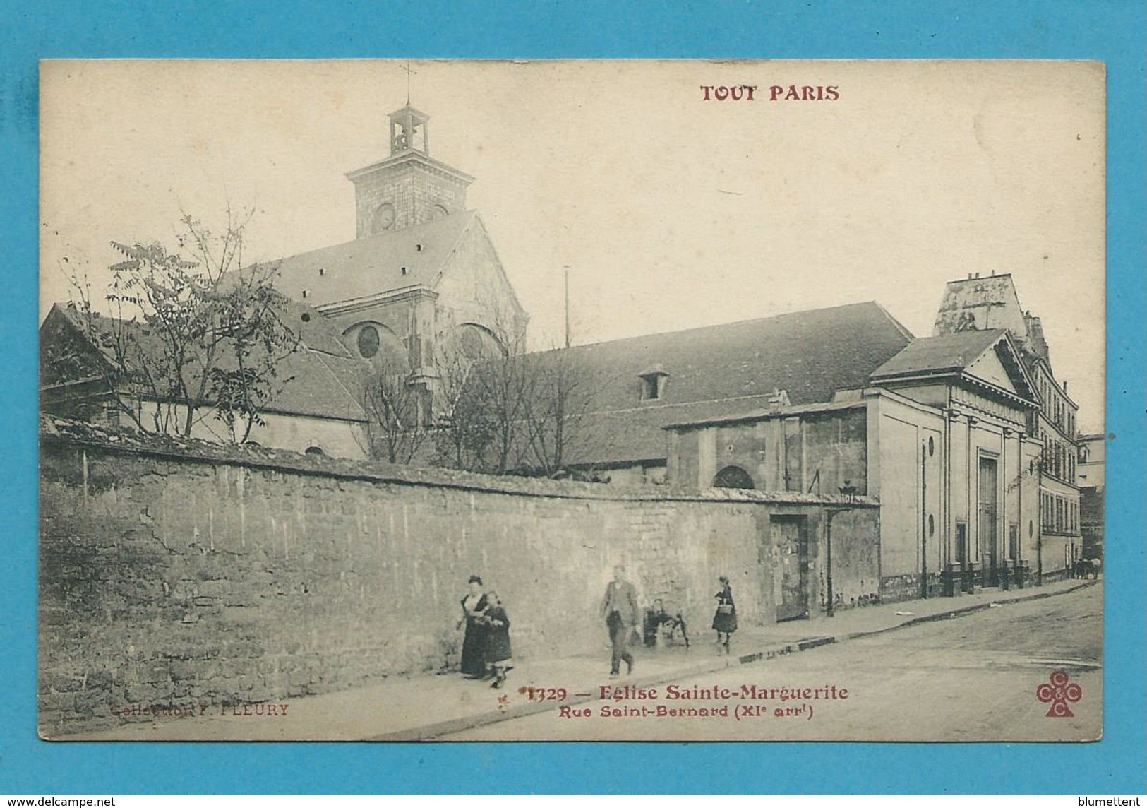 CPA TOUT PARIS 1329 - Eglise Sainte-Marguerite Rue Saint-Bernard (XIème Arrt.) Ed. FLEURY - Distrito: 11