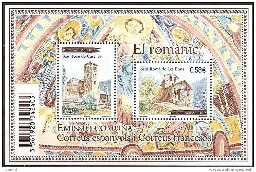 Andorra Francesa HB 3 ** Arte Romanico. 2010 - Blocks & Sheetlets