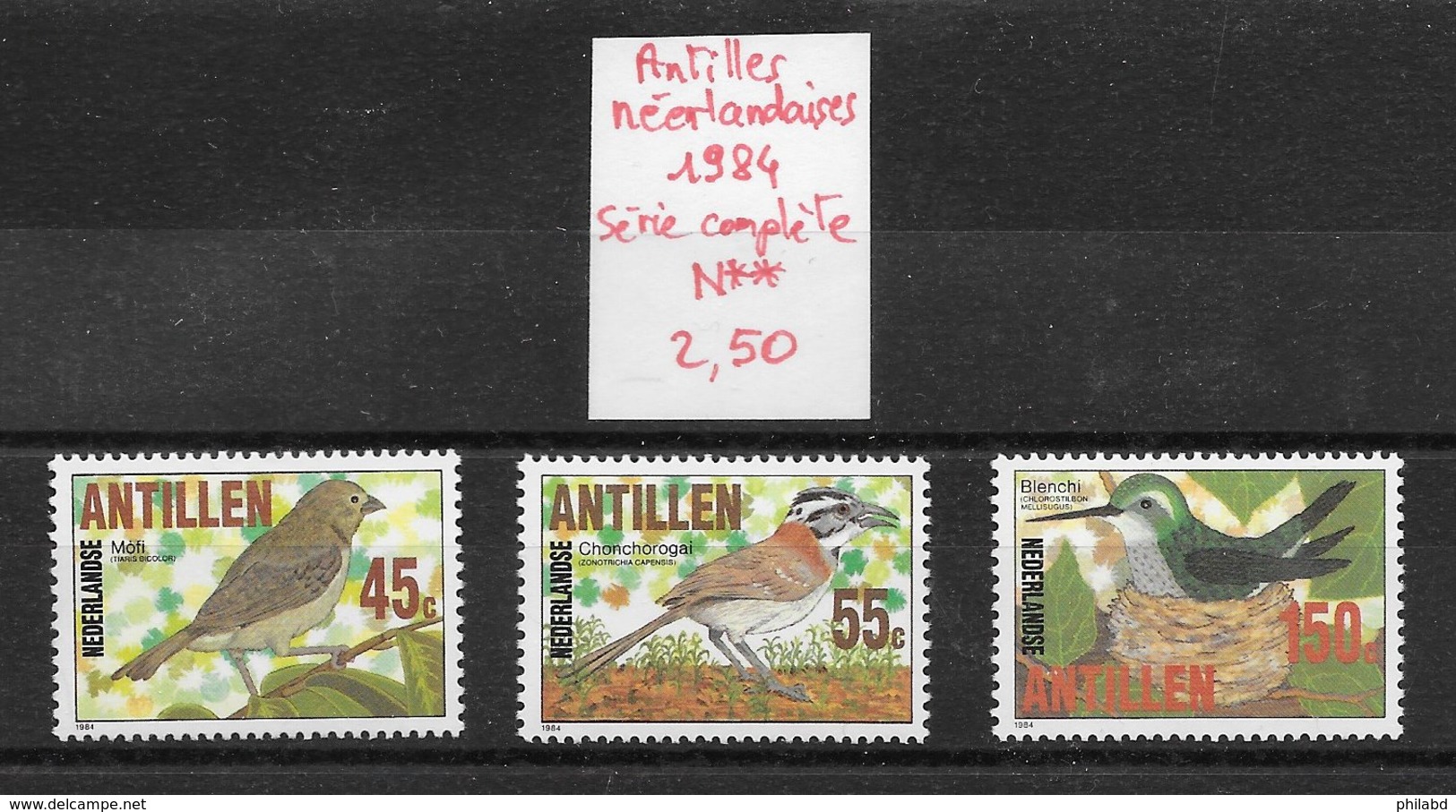 Oiseau - Antilles Néerlandaises N°723 à 725 1984 ** - Other & Unclassified