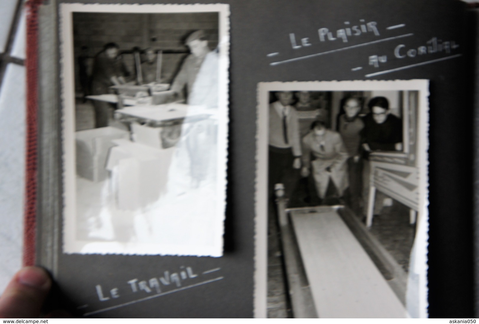Photo ALBUM BASTOGNE 1964 53 photos 12 CPA Hôtel l'Elite et Sud Atelier Usine FABEL TROTTY Constructeur de jouets