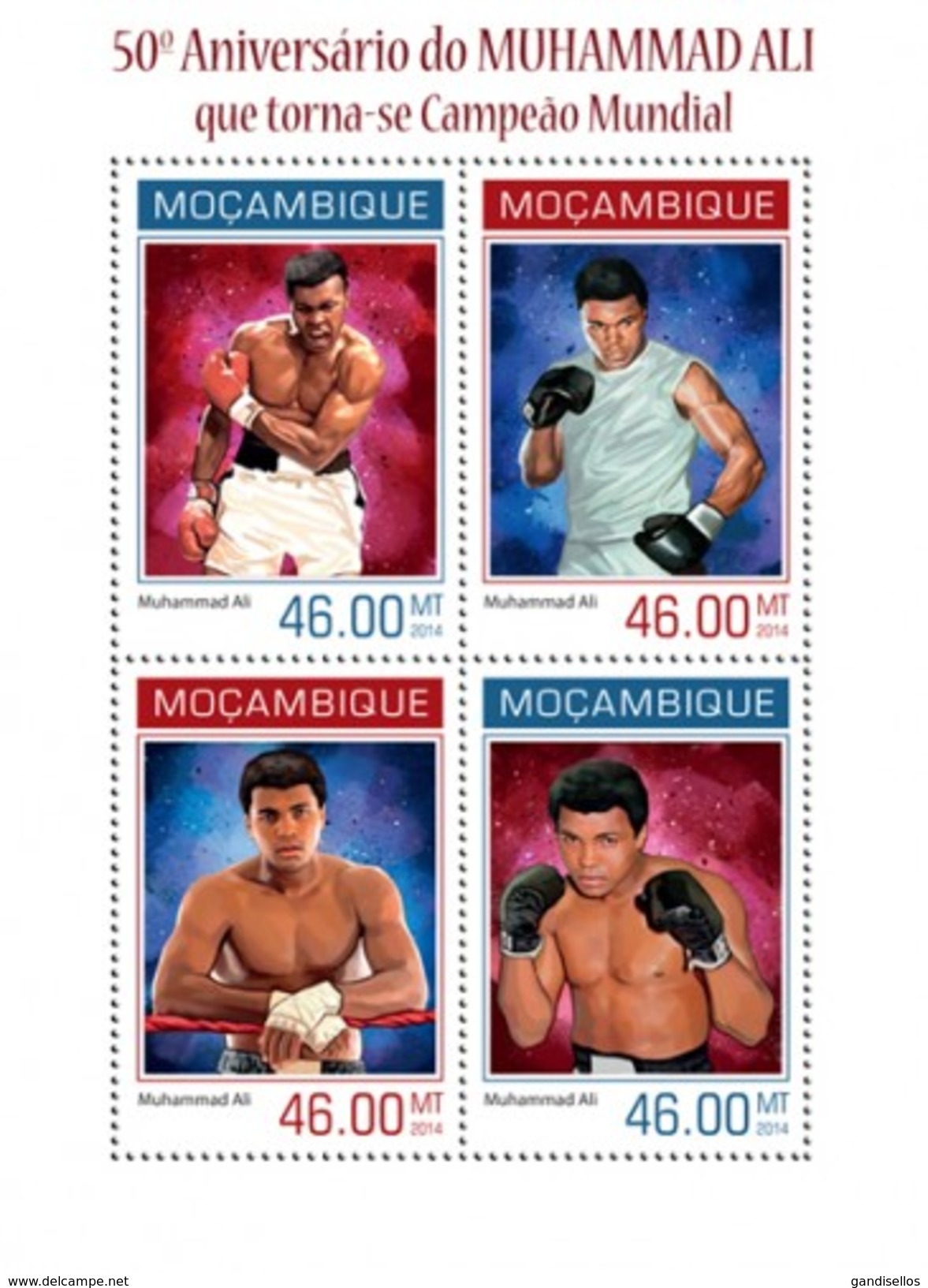 MOZAMBIQUE 2014 SHEET MUHAMMAD ALI BOXING SPORTS DEPORTES Moz14106a - Mosambik